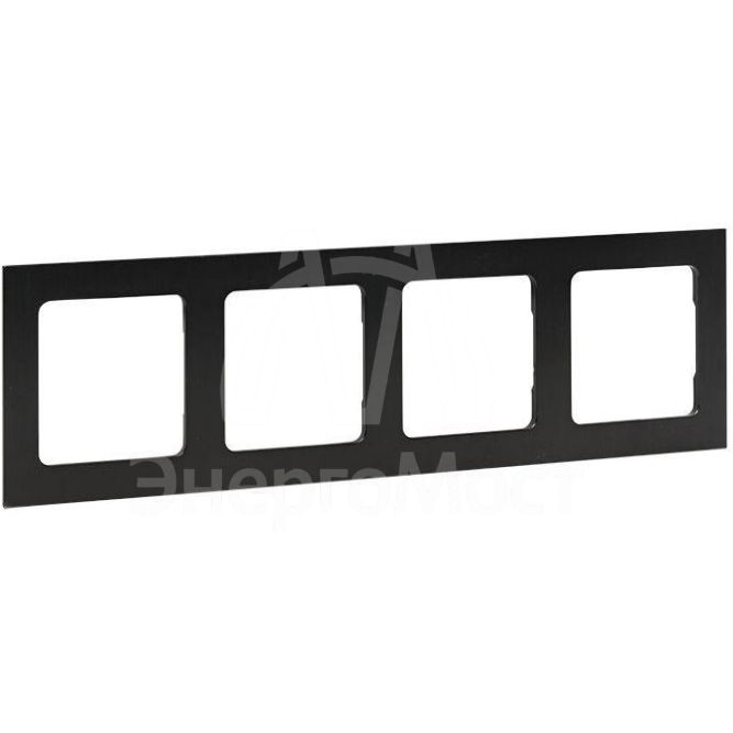 Рамка 4-м Стокгольм металл. черн. PROxima EKF EZM-G-305-10