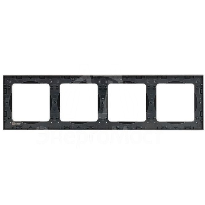 Рамка 4-м Стокгольм металл. черн. PROxima EKF EZM-G-305-10
