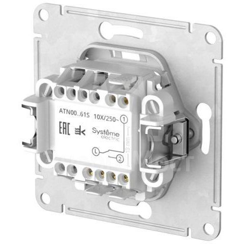 Переключатель 1-кл. AtlasDesign (сх. 6) 10AX быстрозажим. клем. механизм карбон SE ATN001061S