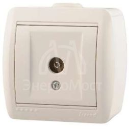 Розетка TV ОП Ната оконечная бел. LEZARD 710-0200-130