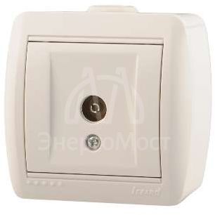 Розетка TV ОП Ната оконечная бел. LEZARD 710-0200-130