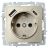 Розетка BRITE РЮш11-1-БрШ 16А с USB A+C 18Вт с заземл. защ. шторки шампань IEK BR-R14-16-U22-018-K37