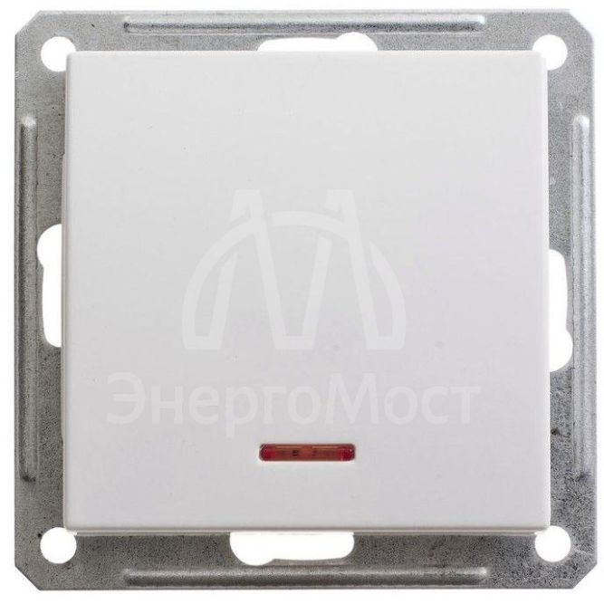 Механизм выключателя 1-кл. СП W59 16А IP20 с подсветкой бел. SchE VS116-153-1-86