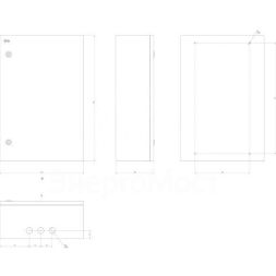 Корпус металлический ЩМПг-07 600х400х175 IP54 SHMPg-07_IP54_SIMPLE ЭРА Б0047696