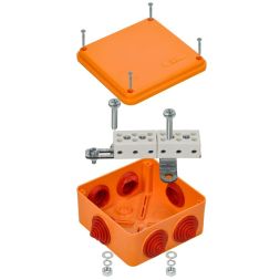 Коробка распаячная огнестойкая ПС 100х100х50 6P 4кв.мм IP55 6 вводов IEK UKF30-100-100-050-6-4-09