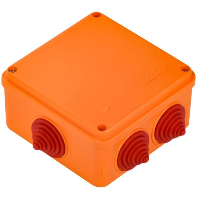 Коробка распаячная огнестойкая ПС 100х100х50 6P 4кв.мм IP55 6 вводов IEK UKF30-100-100-050-6-4-09