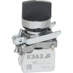 Переключатель КПЕ2620РС 2но+0нз ручка фикс 3поз IP65черн. КЭАЗ 248266