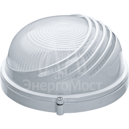 Светильник ЛОН 94 817 NBL-R3-60-E27/WH 1х60Вт E27 IP54 (аналог НПБ 1307 бел. круг ресн. 60Вт) Navigator 94817
