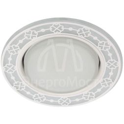 Светильник светодиодный DK LD28 WH/WH GX53 точечный; декор со светодиодной подсветкой бел./бел. ЭРА Б0037391