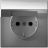 Розетка ArtGallery 16А IP20 с заземл. защ. шторки с крышкой механизм алюм. SE GAL000346