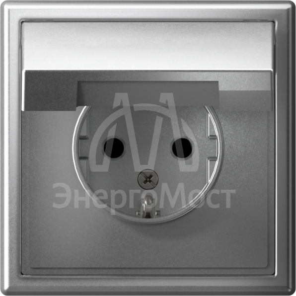Розетка ArtGallery 16А IP20 с заземл. защ. шторки с крышкой механизм алюм. SE GAL000346
