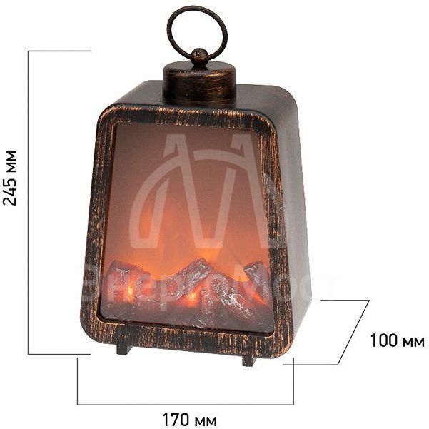 Камин светодиодный &amp;quot;Лофт&amp;quot; с эффектом живого огня 17х10х24.5см 3хС (не в комплекте) Neon-Night 511-034
