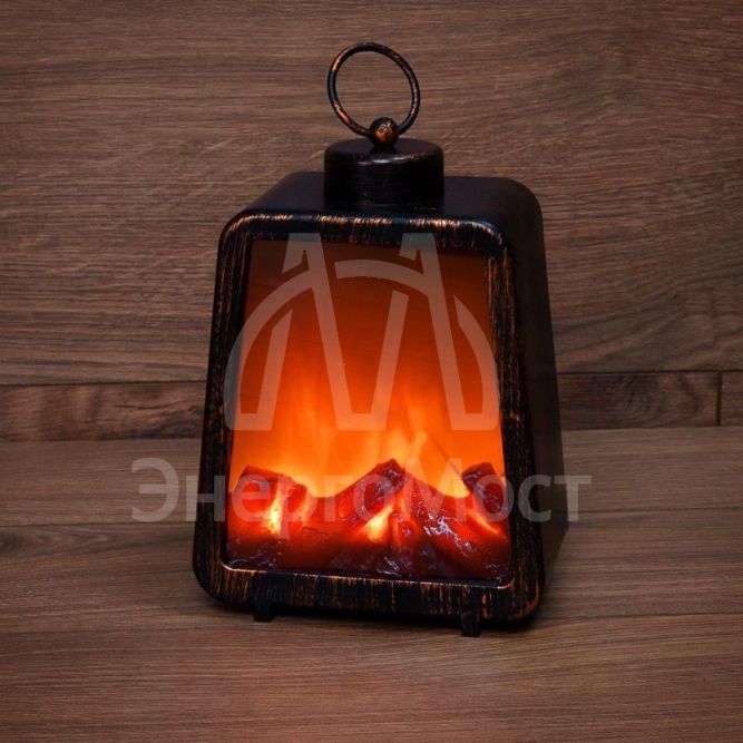 Камин светодиодный &amp;quot;Лофт&amp;quot; с эффектом живого огня 17х10х24.5см 3хС (не в комплекте) Neon-Night 511-034