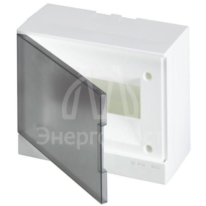 Бокс настенный Basic E 8М сер. прозр. дверь (с клемм) ABB 1SZR004002A2203