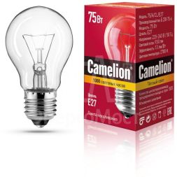 Лампа накаливания A CL 75Вт E27 220-240В Camelion 7278