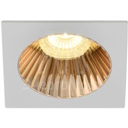 Светильник 4109 встраиваемый поворотный GU10 бел./золото пласт. IEK LT-UVB0-4109-GU10-1-K22