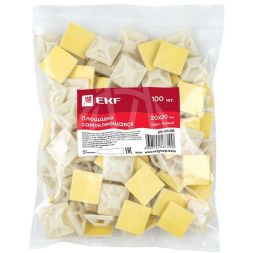 Площадка самоклеящаяся 20х20мм бел. (уп.100шт) EKF plc-20x20