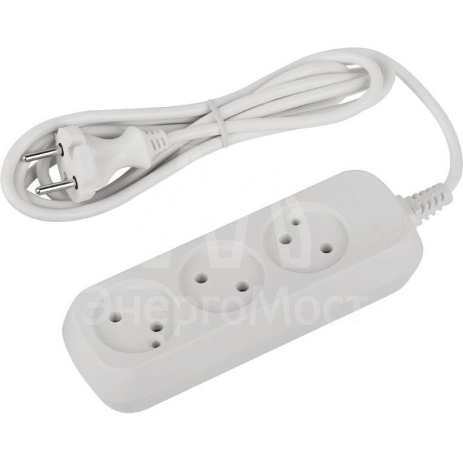 Удлинитель электрический UDL-10-315 Greenline 3 розетки без заземления 1.5м ПВС 2х0.75кв.мм Эра Б0065048