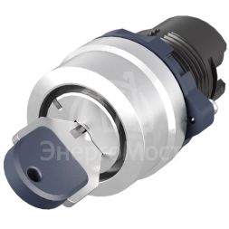 Головка переключателя с ключом на 2 положения с возвратом стандартная ручка алюм. черн. DKC M22S-KM2A