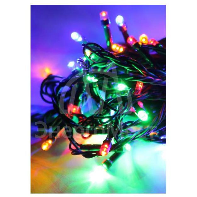 Гирлянда светодиодная 140LED зел. провод 12.8м (11.3+1.5) 8 режимов мигания IP20 мультиколор Космос KOC_GIR140LED_RGB