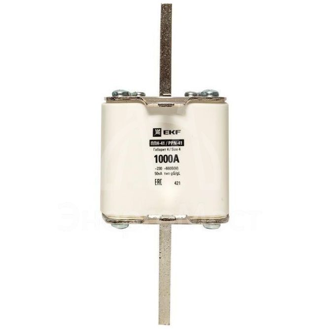 Вставка плавкая ППН-41 1250/1000А габарит 4 EKF fus-41/1250/1000
