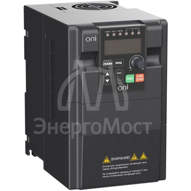 Преобразователь частоты A150 220В 1ф 1.5кВт 7А встроенный торм. модуль ONI A150-21-15NT