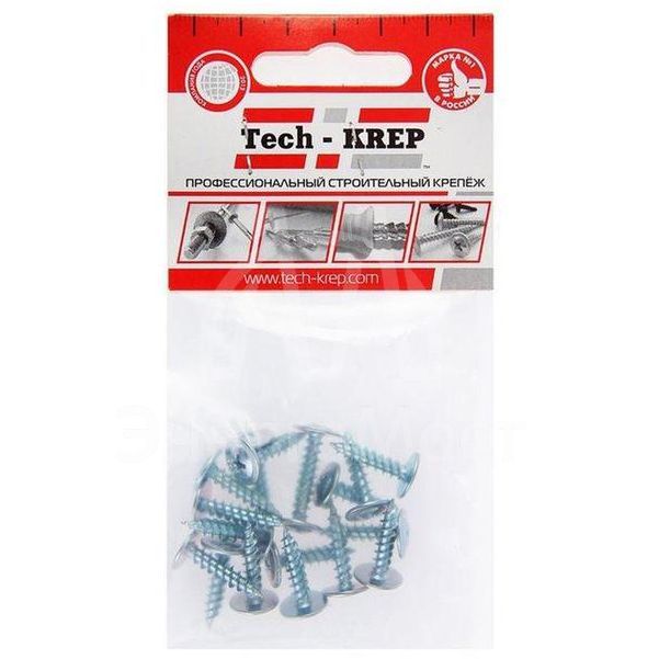 Саморез для тонкого метал. листа 4.2х19 (уп.18шт) пакет Tech-Krep 102389