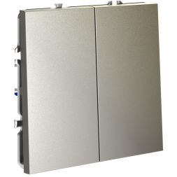 Переключатель проходной 2-кл. СП S70 10А механизм шелк Voltum VLS020304