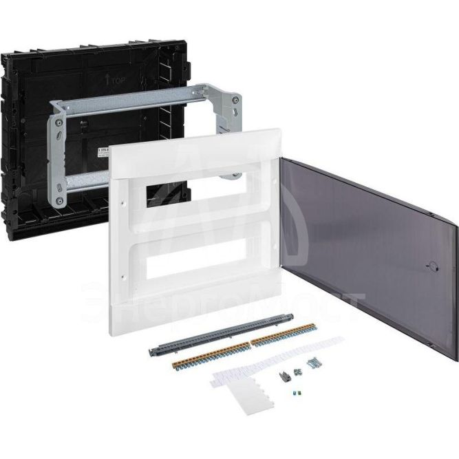 Щиток пластиковый встраиваемый Practibox S 2х18 дым. дверь Leg 137557