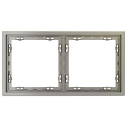 Рамка 2-м S70 пластик. шелк Voltum VLS100204