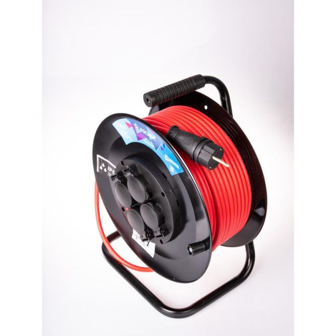 Удлинитель на катушке 4х50м с заземл. 16А IP44 ПВС 3х2.5 Космос YKKsm50m-4g-Z(2.5)IP