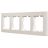 Рамка 4-местн. горизонт. VESNA жемчуж./бел. перламутр LEZARD 742-3000-149