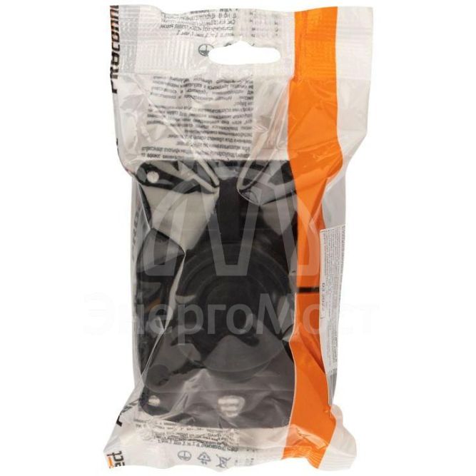 Розетка штепсельная влагозащ. стационарная ОУ 16А IP44 230В 2P+PE каучук PROCONNECT 111-111-4