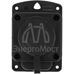 Розетка штепсельная влагозащ. стационарная ОУ 16А IP44 230В 2P+PE каучук PROCONNECT 111-111-4