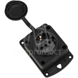 Розетка штепсельная влагозащ. стационарная ОУ 16А IP44 230В 2P+PE каучук PROCONNECT 111-111-4