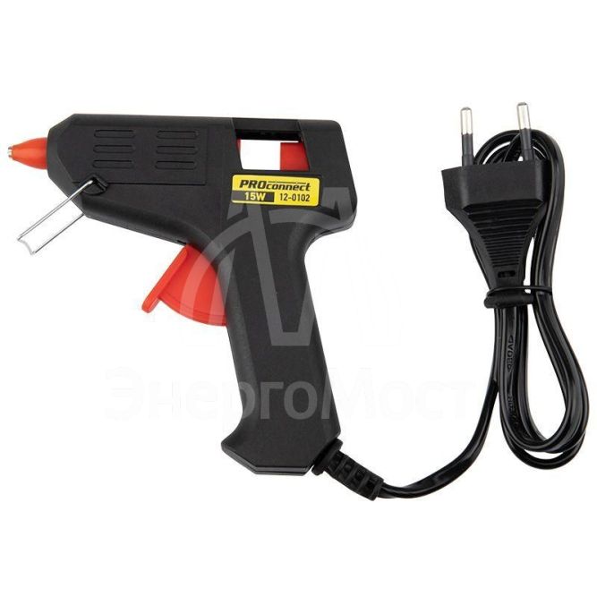 Пистолет клеевой 15Вт малый (блист.) PROCONNECT 12-0102