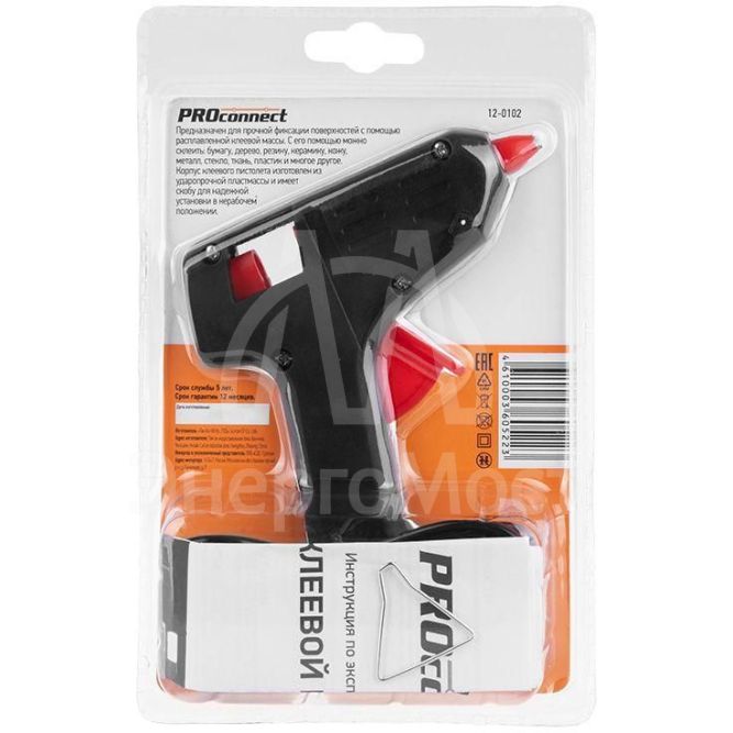 Пистолет клеевой 15Вт малый (блист.) PROCONNECT 12-0102