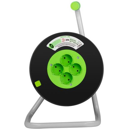 Удлинитель на пластик. катушке 4х30м без заземл. KAT-2x1.5-30m Greenline ПВС 2х1.5 Эра Б0065083