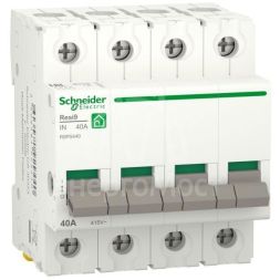 Выключатель нагрузки RESI9 (мод. рубильник) 40А 4P SchE R9PS440