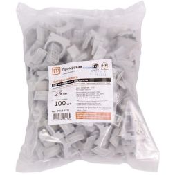 Держатель для монтажного пистолета (клипса) d25мм в п/э сер. Промрукав PR13.0121