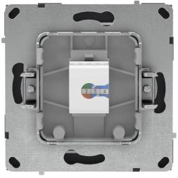 Розетка компьютерная 1-м KANT RJ45 кат.5E без шторки черн. уголь DKC 7012663