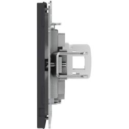 Розетка компьютерная 1-м KANT RJ45 кат.5E без шторки черн. уголь DKC 7012663