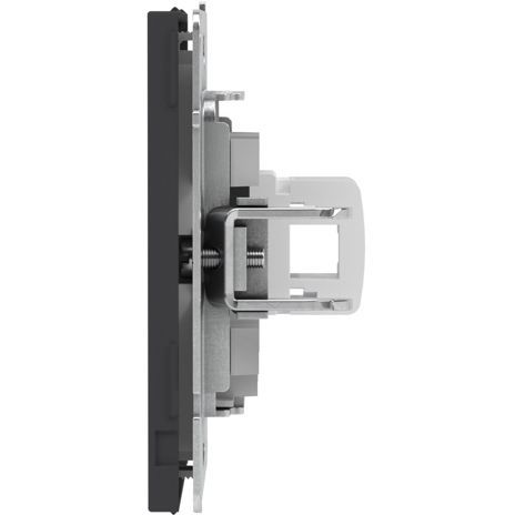 Розетка компьютерная 1-м KANT RJ45 кат.5E без шторки черн. уголь DKC 7012663