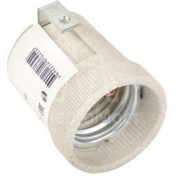 Патрон керамический E27 с держателем EKF LHCe-E27-h