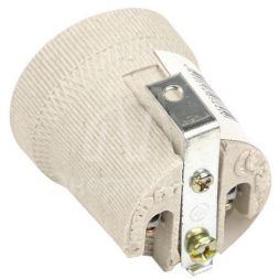 Патрон керамический E27 с держателем EKF LHCe-E27-h