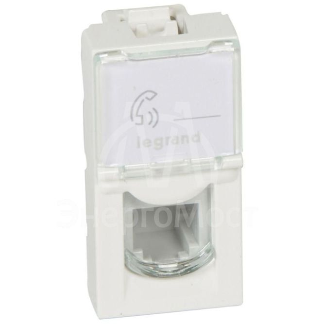 Механизм розетки телеф. 1-м СП Mosaic New 1мод. RJ11 4 конт Leg 078730