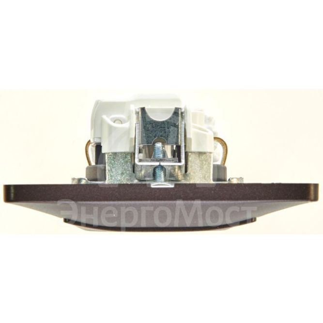 Розетка 1-м Glossa 16А с заземл. в сборе шоколад SchE GSL000842