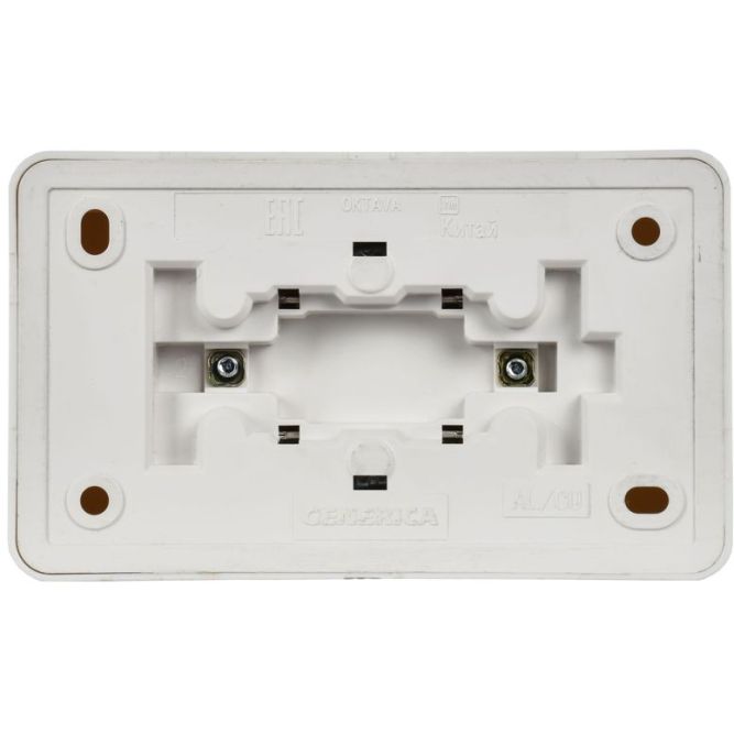 Розетка 2-м ОП Октава 10А IP20 защ. шторки без заземл. бел. IEK ERO23-K01-10-DC
