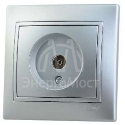 Розетка TV СП Мира проходная метал. сер. LEZARD 701-1010-129