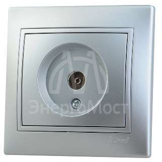 Розетка TV СП Мира проходная метал. сер. LEZARD 701-1010-129